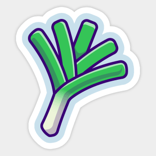 Leek Vegetable Cartoon Sticker